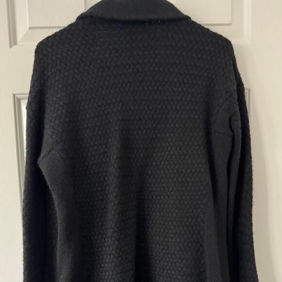 Tahari Textured Wool Yak Blend Open Front Sweater Coat - Picture 5 of 8